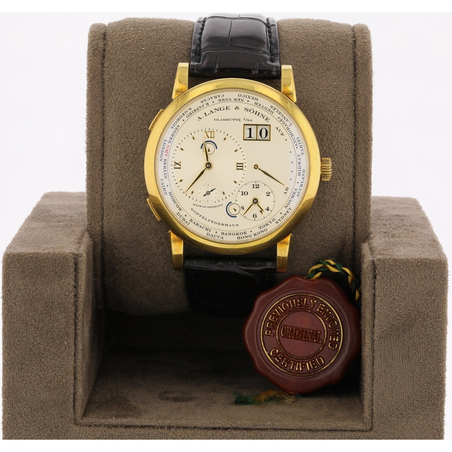 A. Lange & Söhne Lange 1 Time Zone 41.9mm Yellow Gold 116.021