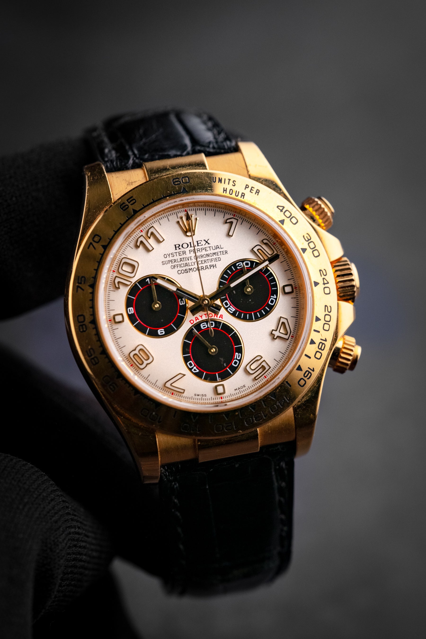 Rolex Daytona 40mm Yellow Gold Panda Dial 116518 - Beverly Hills