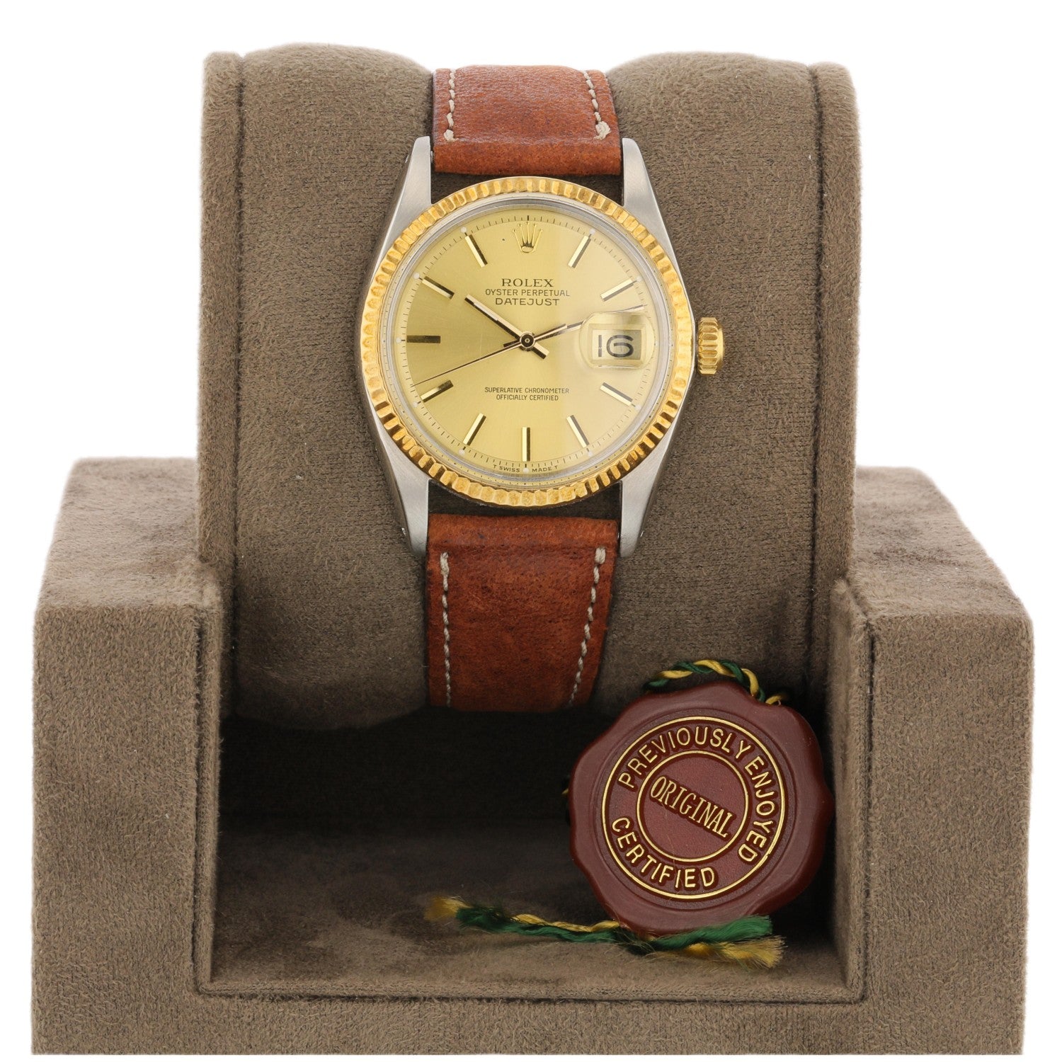 Rolex DateJust 36mm 18K Yellow Gold and Stainless Steel Vintage 