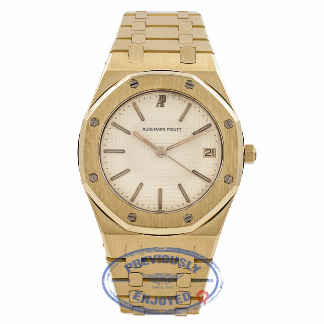 アヴィア　ゴールド　腕時計 Audemars Piguet Royal Oak Yellow Gold White Dial 36MM