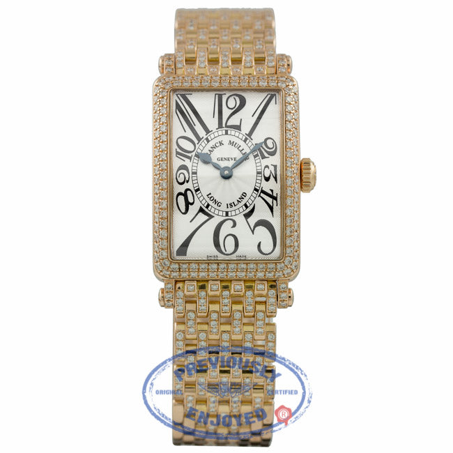 Franck Muller Long Island 18k Rose Gold Diamond Bezel Bracelet