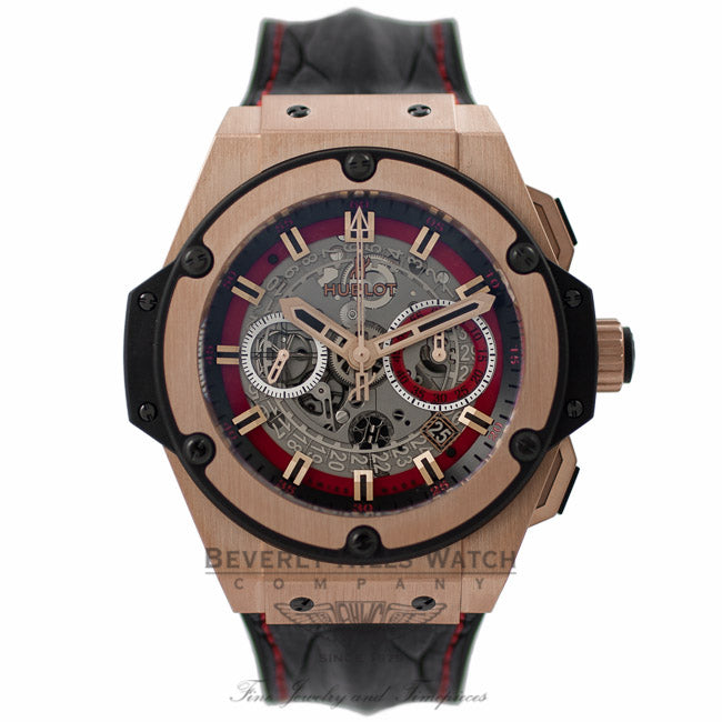 Hublot King of Russia II 48MM 18k Rose Gold Black Leather Strap
