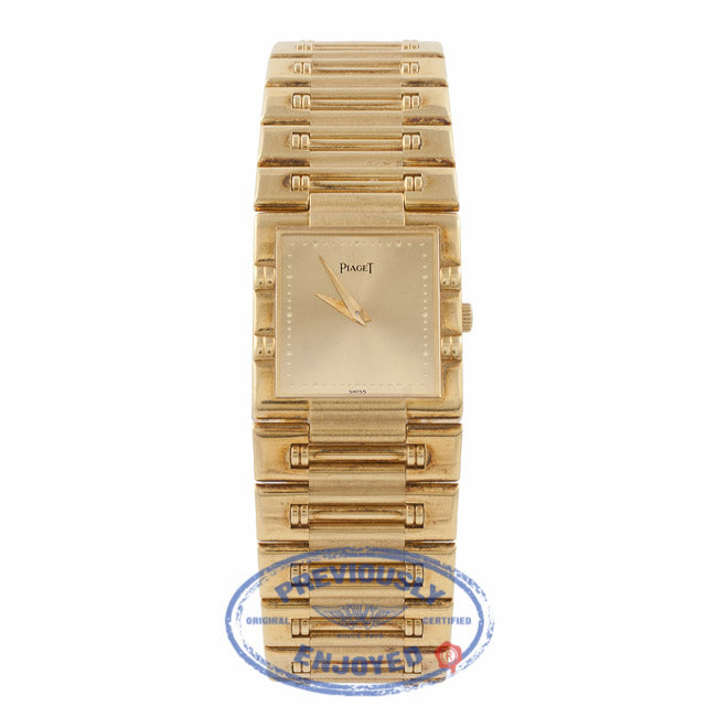 Piaget Dancer Square 18K Yellow Gold Champagne Dial Bracelet 6835