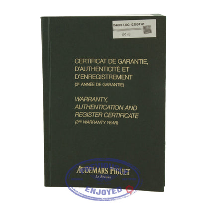 Audemars Piguet Royal Oak 41MM Stainless Steel Customized Hand Engraving by Joanne Ryall Black Dial 15400ST.OO.1220ST.01 03VLTW - Beverly Hills Watch Company