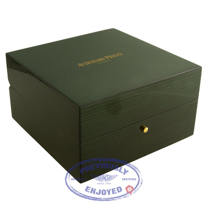 Audemars Piguet Royal Oak 41MM Stainless Steel Customized Hand Engraving by Joanne Ryall Black Dial 15400ST.OO.1220ST.01 03VLTW - Beverly Hills Watch Company