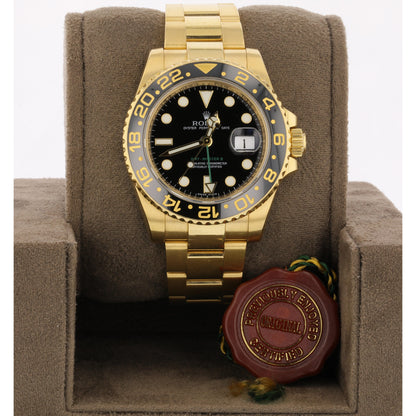 Rolex GMT Master II Yellow Gold Ceramic 116718LN