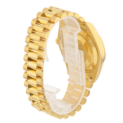 Rolex Day-Date II President 41mm Yellow Gold Fluted Bezel 218238