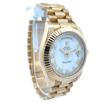 Rolex Day-Date II President Yellow Gold Fluted Bezel 218238 - Beverly Hills Watch Company