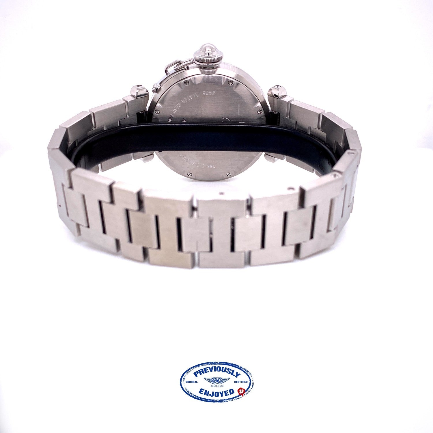 Cartier Pasha C 35MM Stainless Steel Automatic White Dial Big Date Bracelet W31074M7 0LKY92 - Beverly Hills Watch Company Watch Store