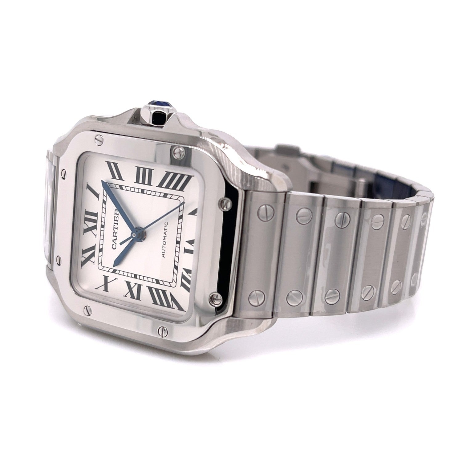 Cartier Santos Medium Stainless Steel Automatic WSSA0029 - Beverly Hills Watch Company
