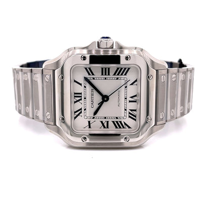 Cartier Santos Medium Stainless Steel Automatic WSSA0029 - Beverly Hills Watch Company