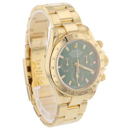 Rolex Daytona Yellow Gold Greenish Dial 116528