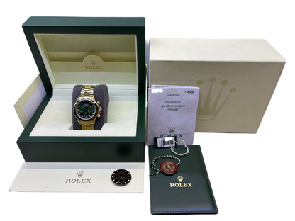 Rolex Daytona Yellow Gold Greenish Dial 116528