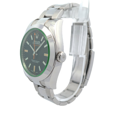 Rolex Milgauss Stainless Steel Black Dial 116400 - Beverly Hills Watch Company