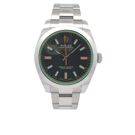 Rolex Milgauss Stainless Steel Black Dial 116400 - Beverly Hills Watch Company