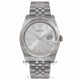 Rolex Datejust 36MM Stainless Steel 18k White Gold Fluted Bezel Silver Wave Jubilee Dial 116234 4FKTH8 - Beverly Hills Watch Company Watch Store