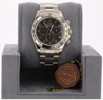 Rolex Daytona White Gold Oyster Bracelet Black Dial 116509