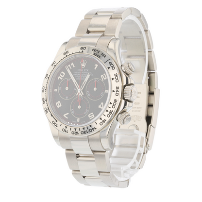 Rolex Daytona White Gold Oyster Bracelet Black Dial 116509