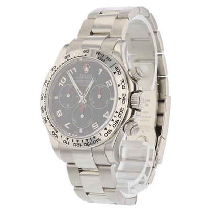 Rolex Daytona White Gold Oyster Bracelet Black Dial 116509