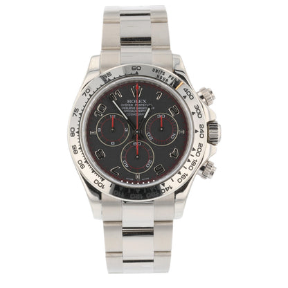 Rolex Daytona White Gold Oyster Bracelet Black Dial 116509