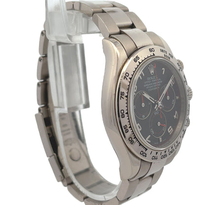 Rolex Daytona White Gold Black Arabic Dial 116509 - Beverly Hills Watch Company