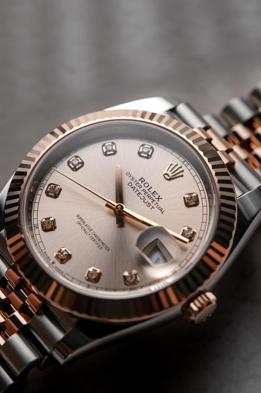 Rolex Datejust 41mm Everose and Stainless Steel Sundust Diamond 126331