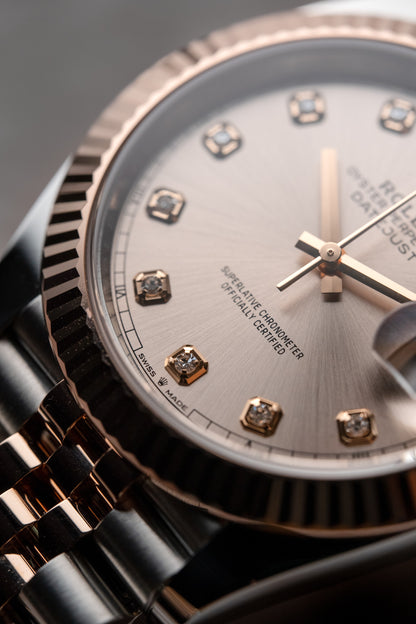 Rolex Datejust 41mm Everose and Stainless Steel Sundust Diamond 126331