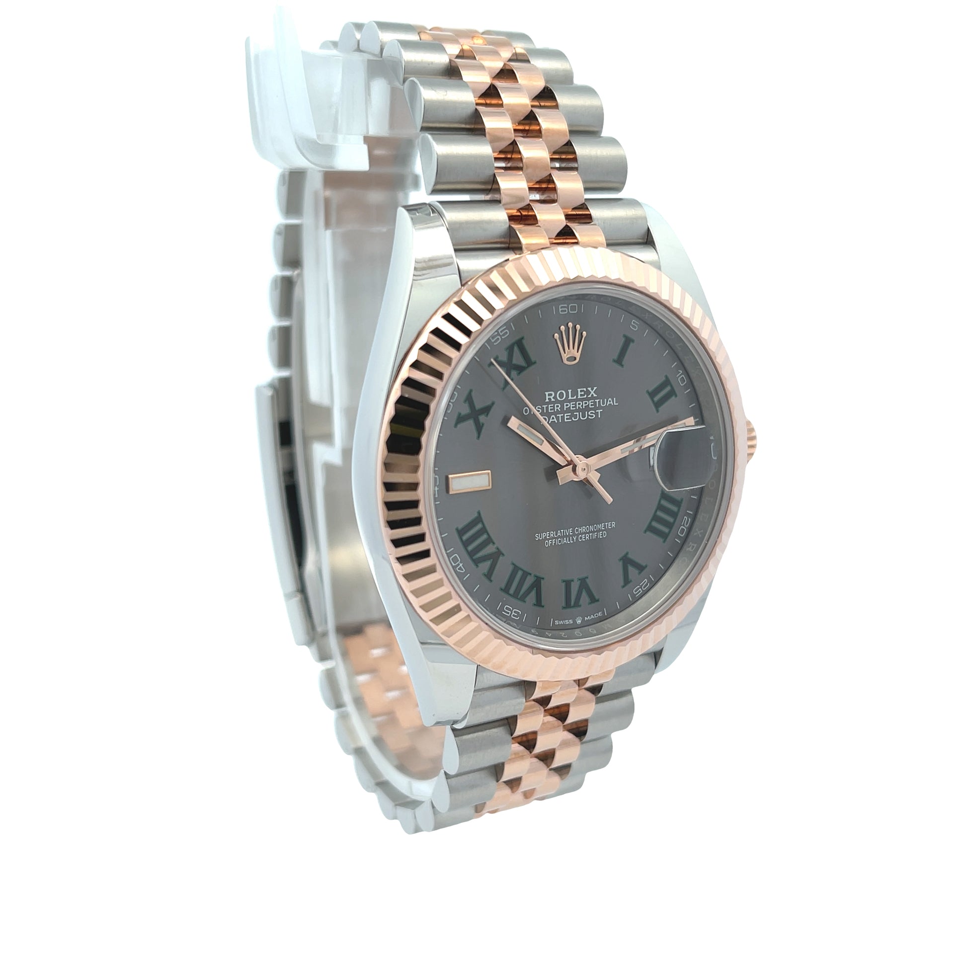 Rolex Datejust 41mm Everose and Stainless Steel Wimbledon Jubilee 126331 - Beverly Hills Watch Company