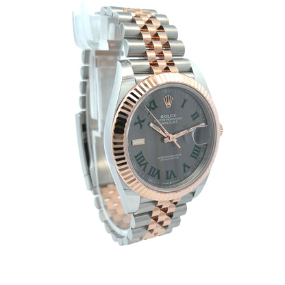 Rolex Datejust 41mm Everose and Stainless Steel Wimbledon Jubilee 126331 - Beverly Hills Watch Company
