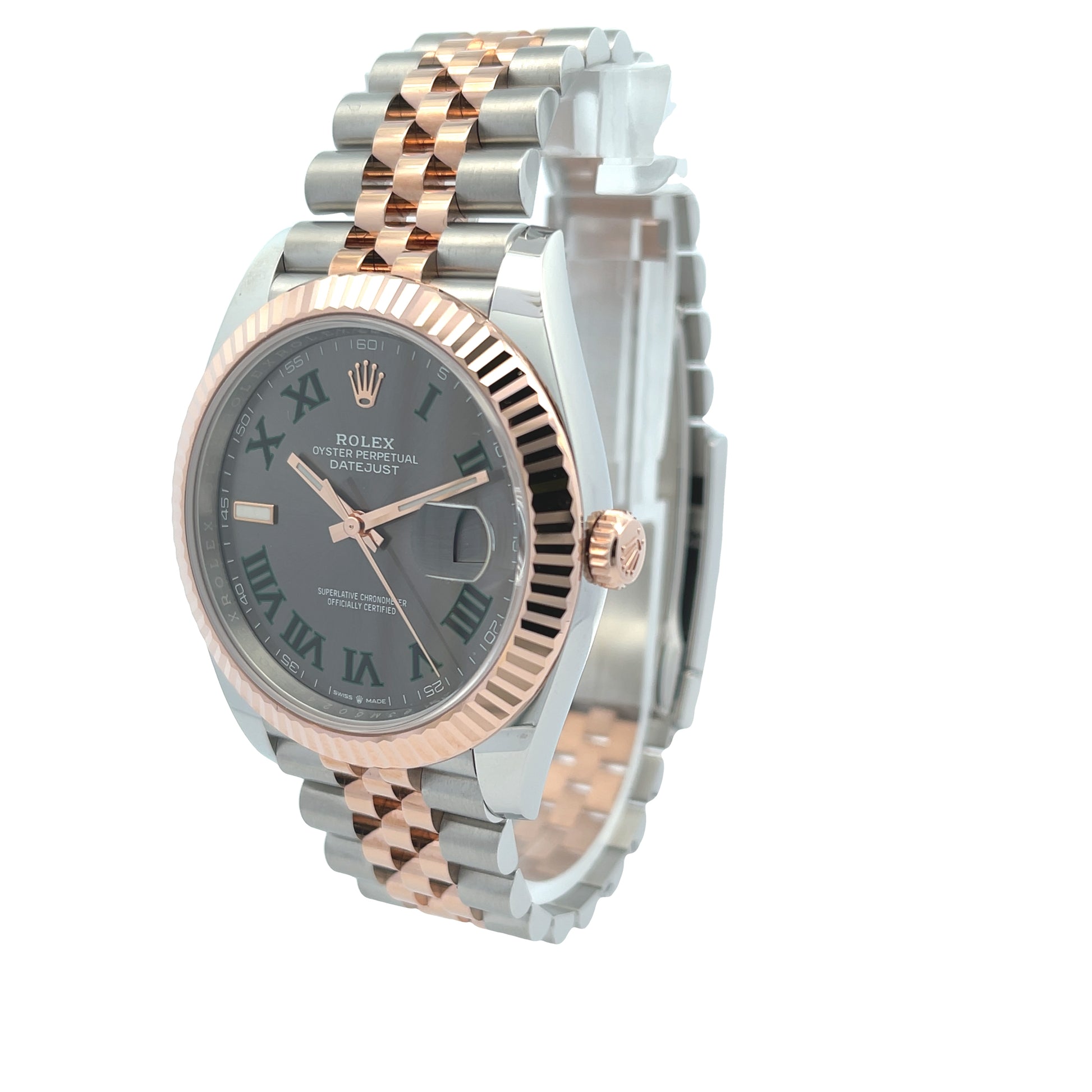 Rolex Datejust 41mm Everose and Stainless Steel Wimbledon Jubilee 126331 - Beverly Hills Watch Company