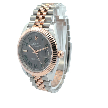 Rolex Datejust 41mm Everose and Stainless Steel Wimbledon Jubilee 126331 - Beverly Hills Watch Company