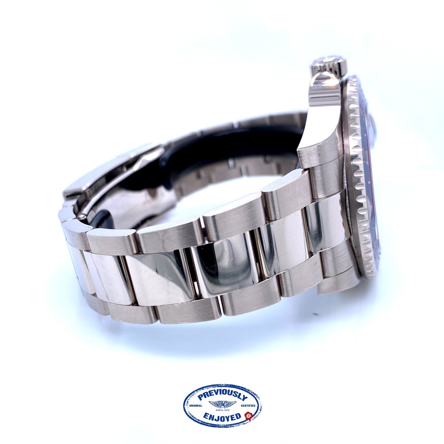 Rolex GMT Master II 40mm Pepsi Blue Dial White Gold 126719BLRO - Beverly Hills Watch Company