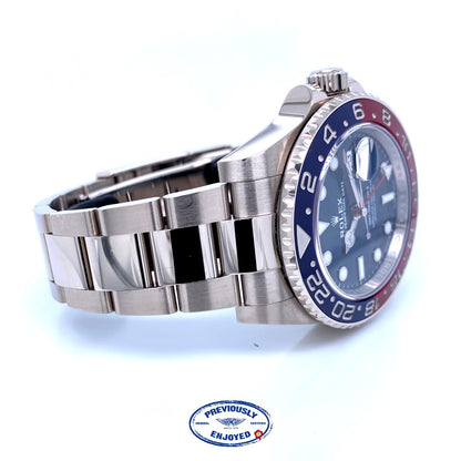 Rolex GMT Master II 40mm Pepsi Blue Dial White Gold 126719BLRO - Beverly Hills Watch Company