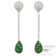 Teardrop 18k White Gold Tsavorites Diamond Earrings BOW5204DZ.TVR 1324 - Beverly Hills Watch