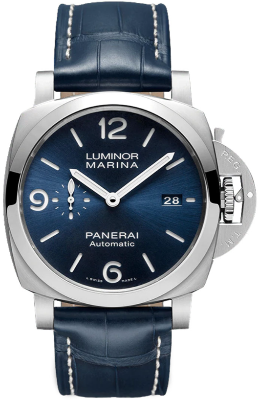 Panerai Luminor Marina 44mm Stainless Steel Blue Dial PAM01313 - Beverly Hills Watch Company