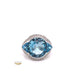 Naira & C Blue Topaz and Diamond White Gold Cocktail Ring 14526 - Beverly Hills Watch & Jewelry Company