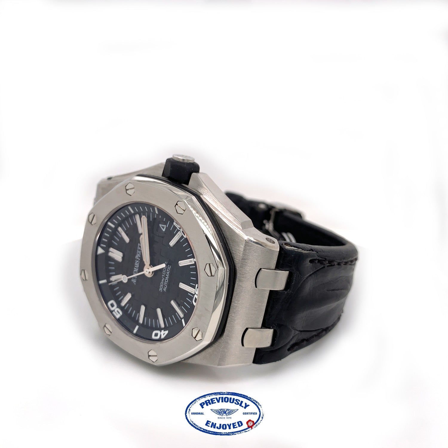 Audemars Piguet Royal Oak Offshore 42mm Diver Black Dial Stainless Steel 15703ST.OO.A002CA.01 A7JC6C - Beverly Hills Watch Company