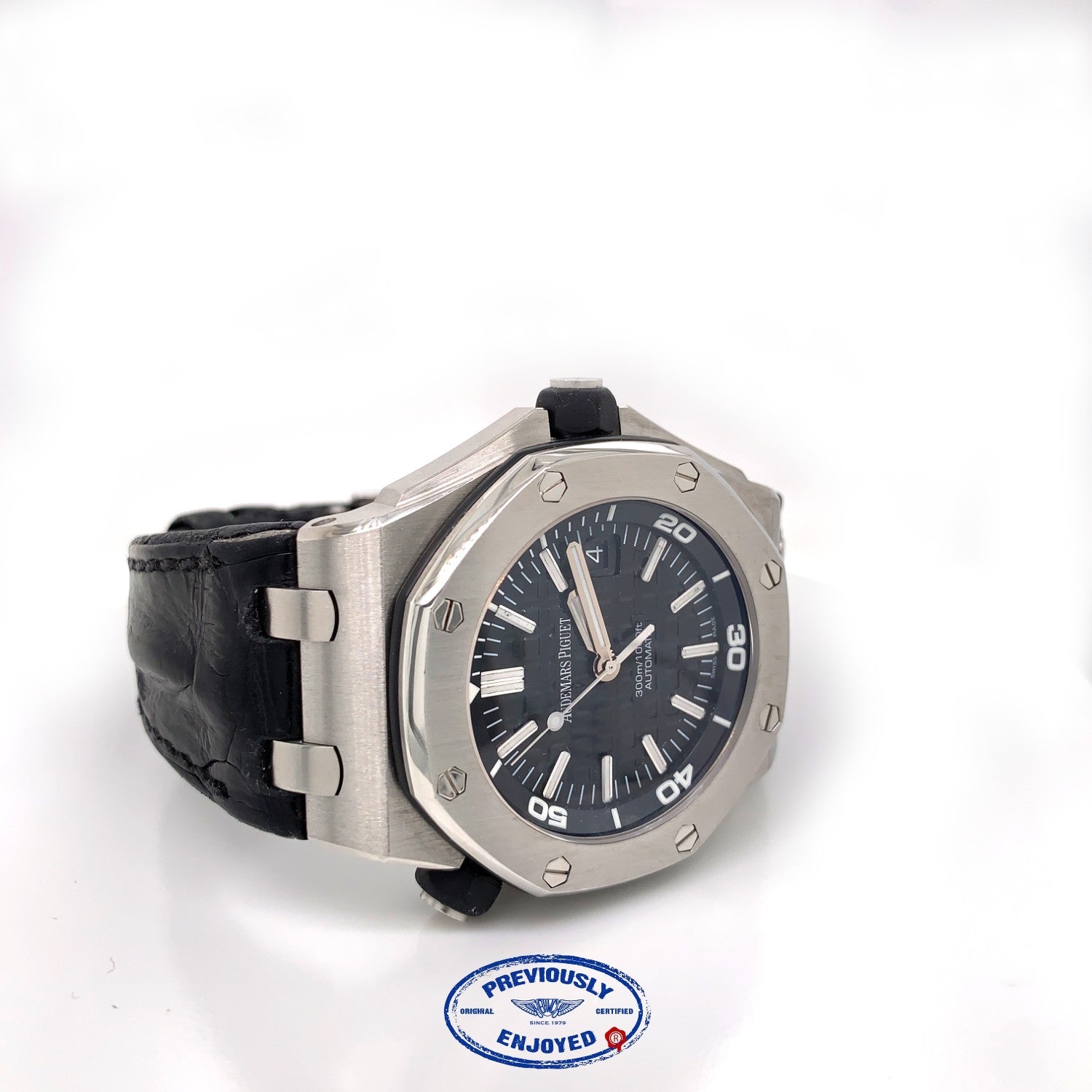 Audemars Piguet Royal Oak Offshore 42mm Diver Black Dial Stainless Steel 15703ST.OO.A002CA.01 A7JC6C - Beverly Hills Watch Company