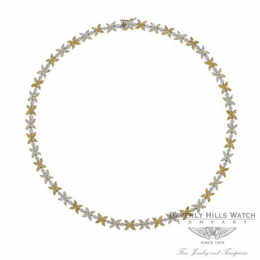 Naira & C Fancy Yellow Marquise Diamond Necklace 16001 - Beverly Hills Watch and Jewelry Company