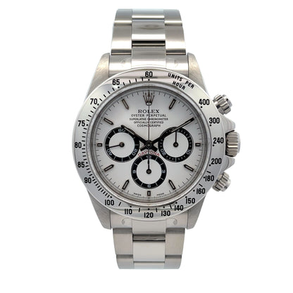 Rolex Daytona Stainless Steel White Dial Zenith 16520 - Beverly Hills Watch Company