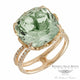 Designs by Naira 18k Rose Gold Green Quartz Lace Diamond Ring BG P 11370 ZD.GQR DCXQJZ - Beverly Hills Jewelry Store