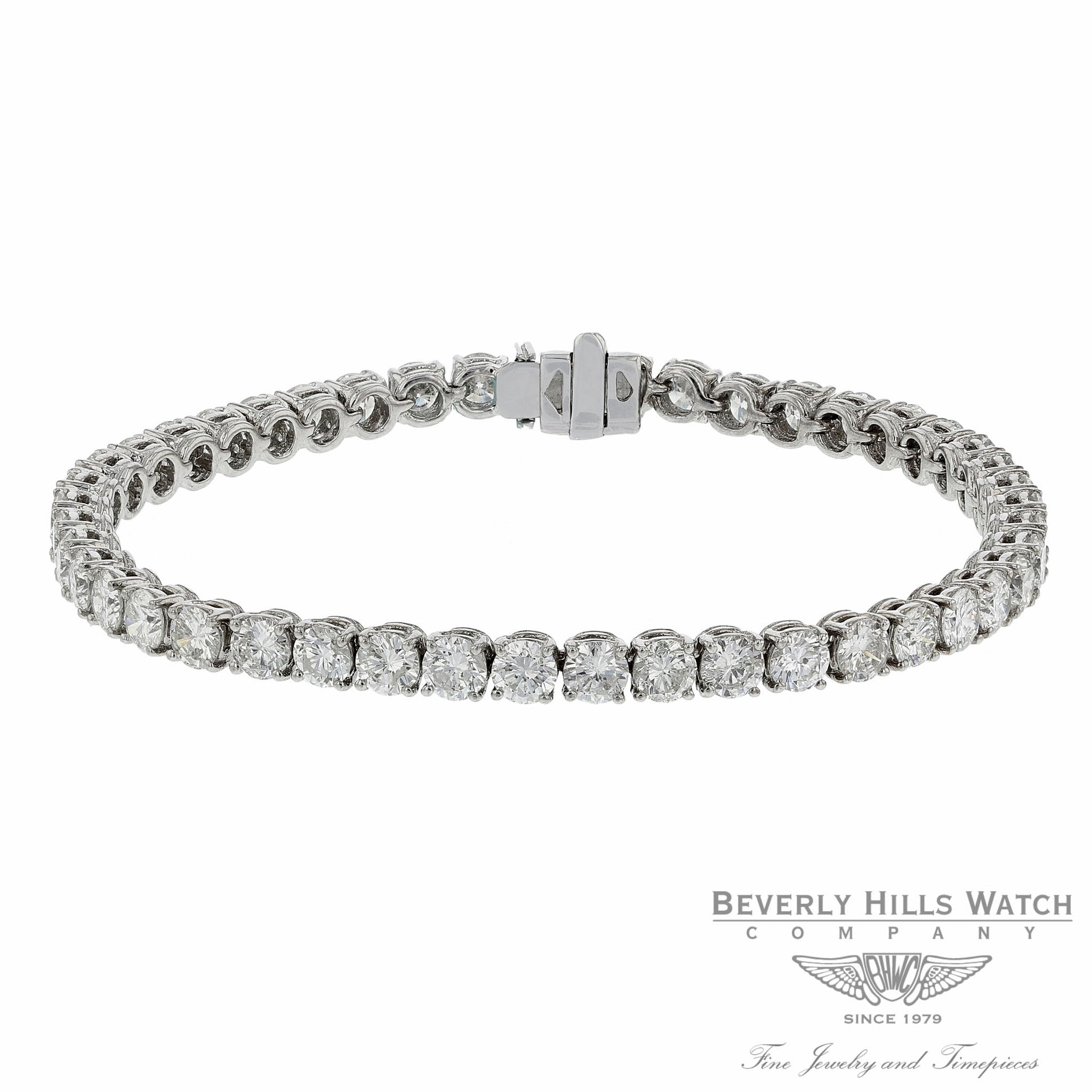 18K White Gold Diamond Tennis 45 Diamonds Bracelet 8563-182-775 HDXRU3 - Beverly Hills Watch