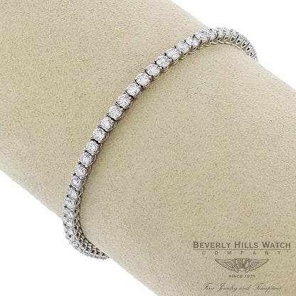 Naira & C Classic 6.86ct Diamond Tennis Bracelet 18K White Gold DQ7C7V - Beverly Hills Watch