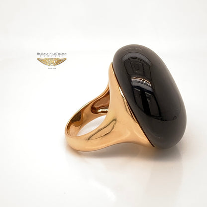 Naira & C Obsidian Rose Gold Ring 19669 - Beverly Hills Jewelry Store