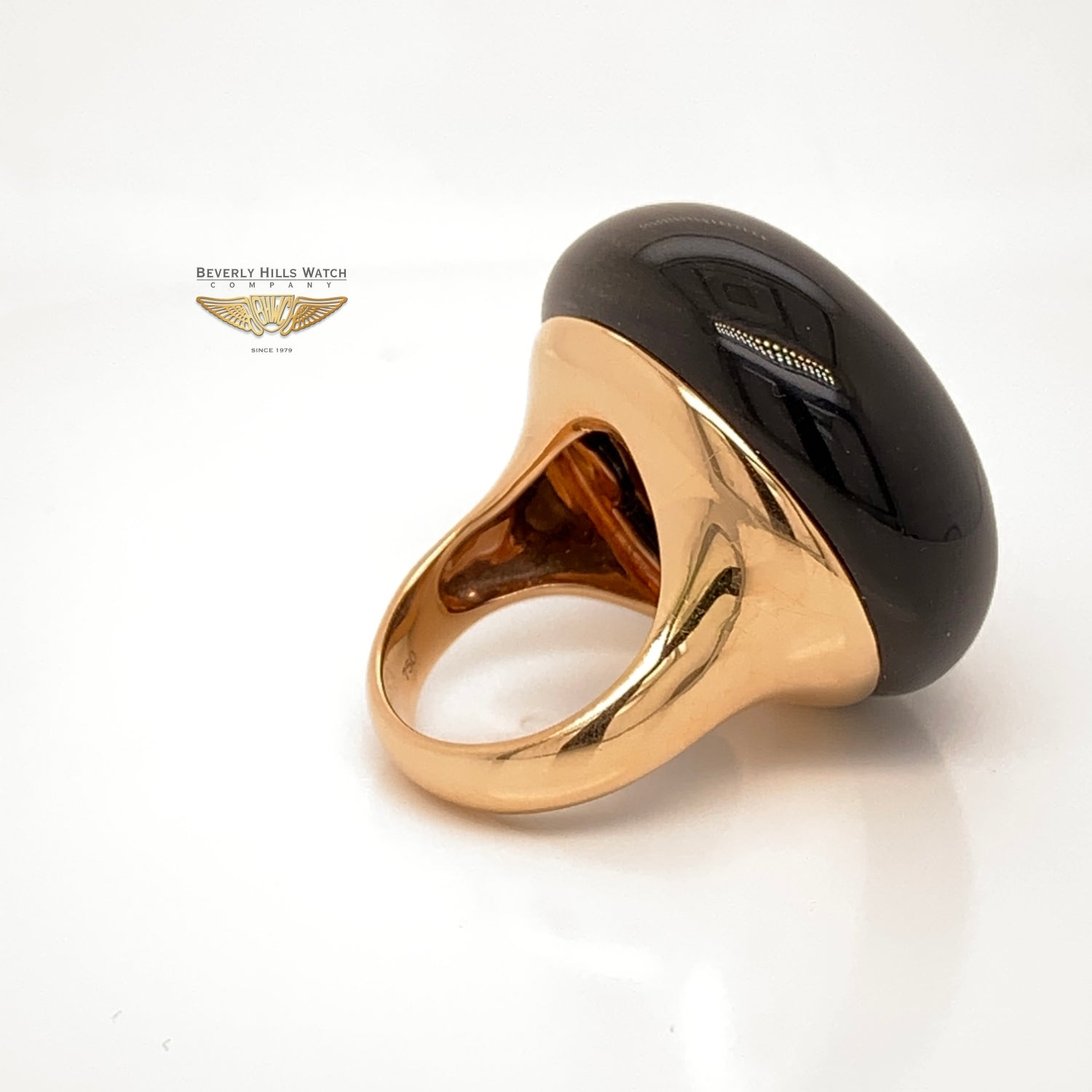 Naira & C Obsidian Rose Gold Ring 19669 - Beverly Hills Jewelry Store