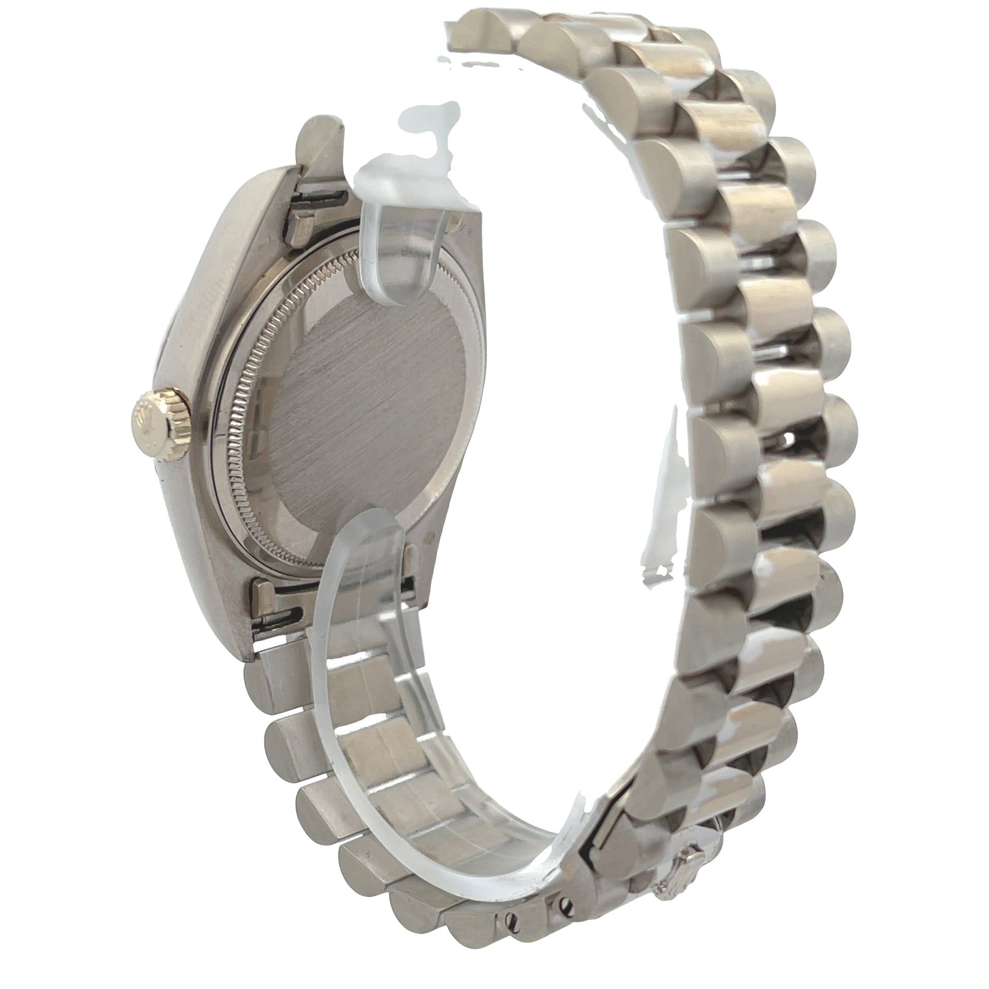 Rolex Day-Date President 36mm White Gold Diamond Dial 18039 - Beverly Hills Watch Company