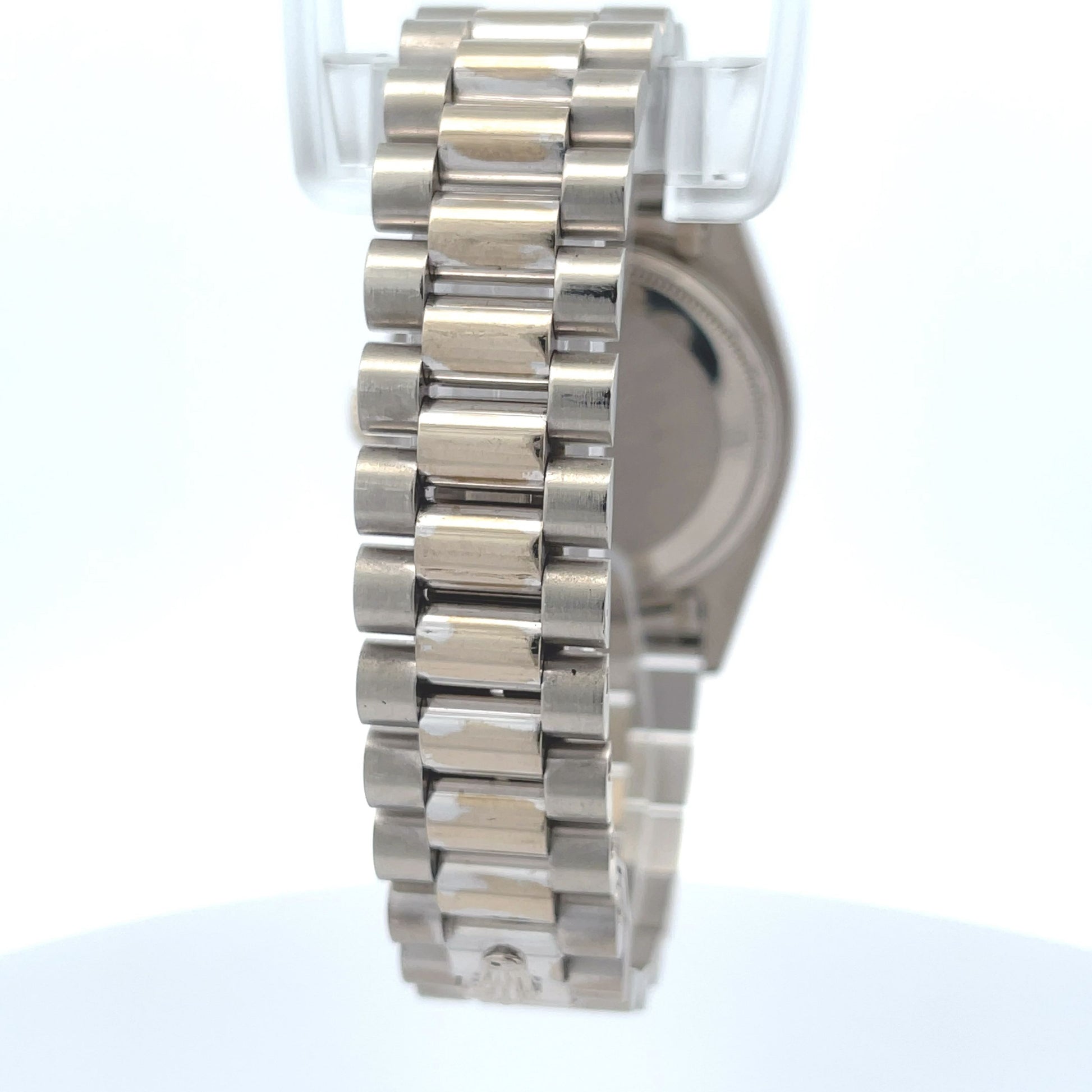 Rolex Day-Date President 36mm White Gold Diamond Dial 18039 - Beverly Hills Watch Company