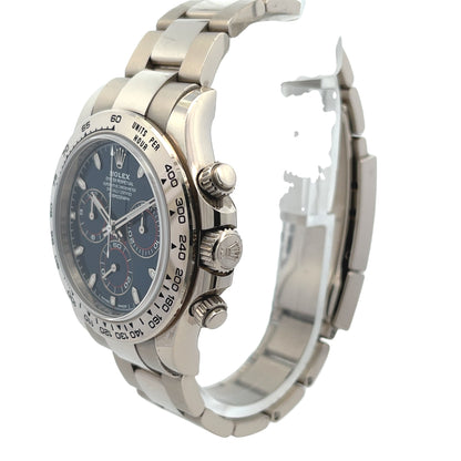 Rolex Daytona Chronograph White Gold Blue Dial 116509 - Beverly Hills Watch Company