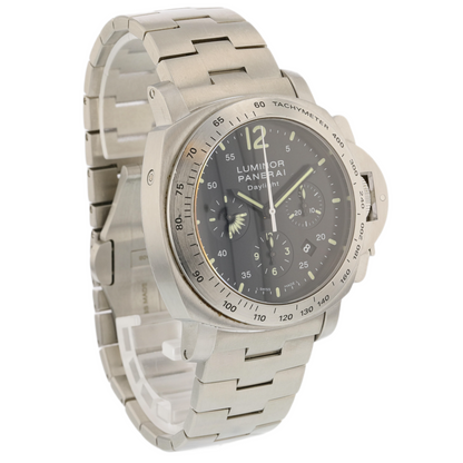 Panerai Luminor Dalight Chronograph 44MM Stainless Steel Black Dial PAM00250