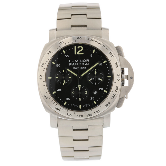 Panerai Luminor Dalight Chronograph 44MM Stainless Steel Black Dial PAM00250